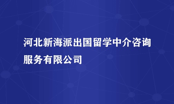 河北新海派出国留学中介咨询服务有限公司