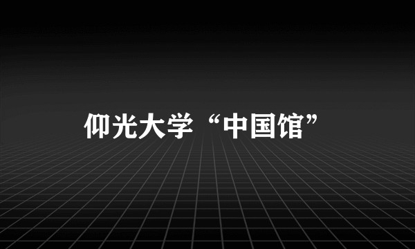 仰光大学“中国馆”