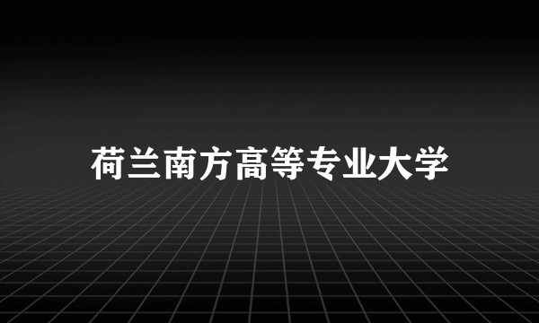 荷兰南方高等专业大学