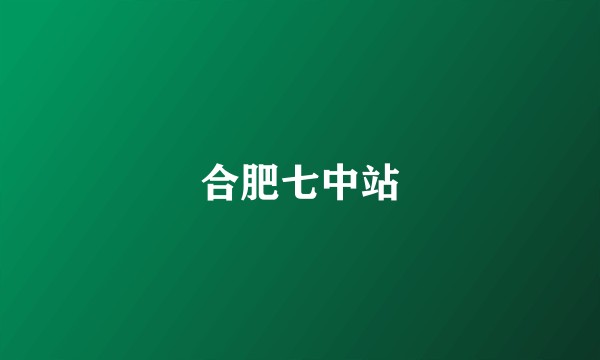 合肥七中站