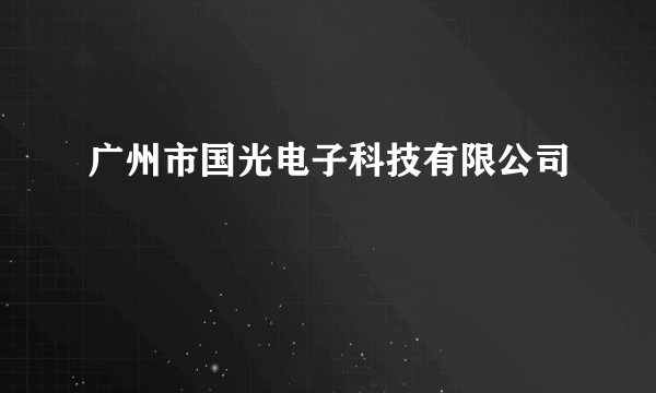 广州市国光电子科技有限公司