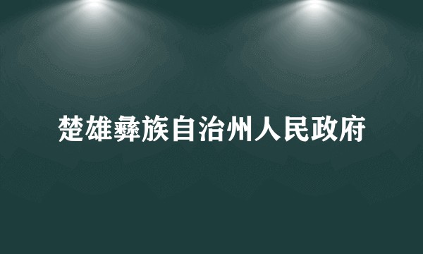 楚雄彝族自治州人民政府
