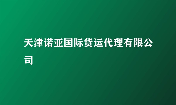 天津诺亚国际货运代理有限公司