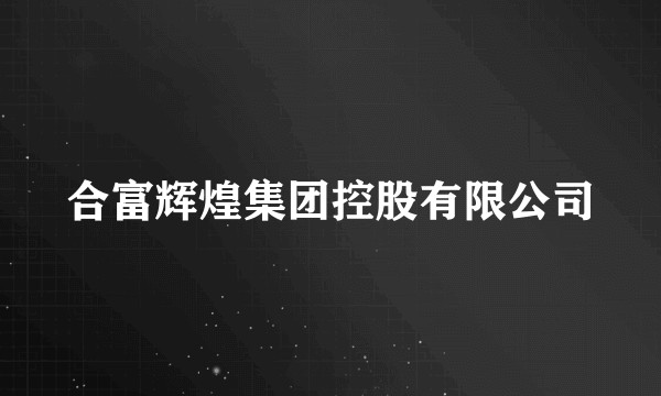 合富辉煌集团控股有限公司