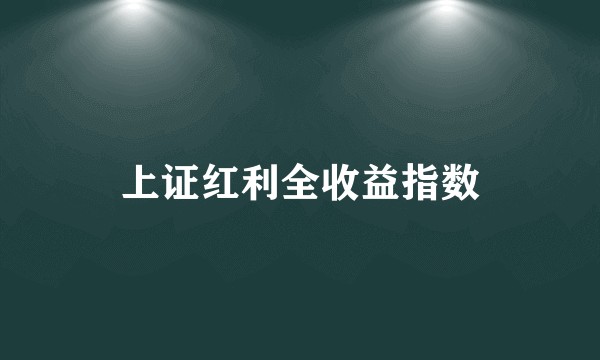上证红利全收益指数