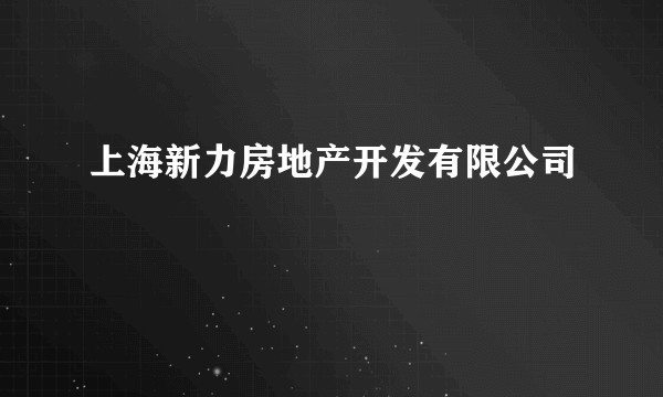 上海新力房地产开发有限公司