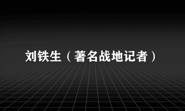 刘铁生（著名战地记者）