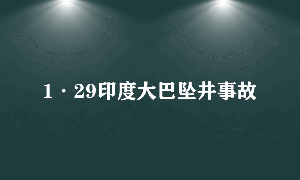 1·29印度大巴坠井事故
