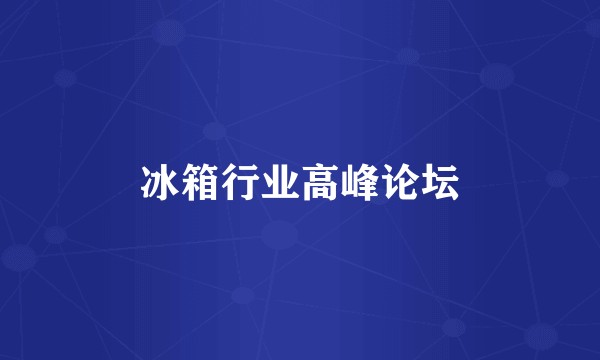 冰箱行业高峰论坛