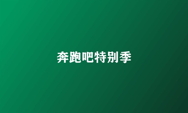 奔跑吧特别季