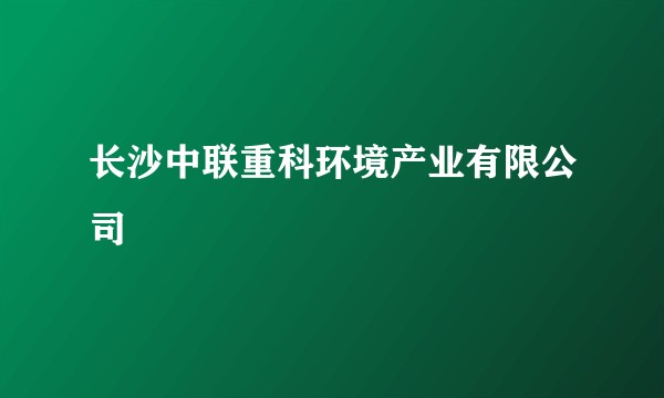 长沙中联重科环境产业有限公司