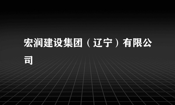 宏润建设集团（辽宁）有限公司