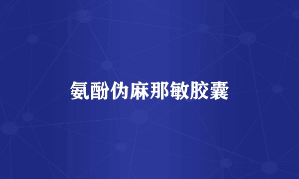 氨酚伪麻那敏胶囊