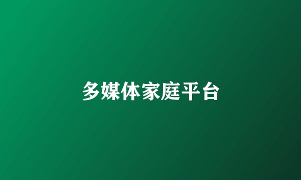 多媒体家庭平台