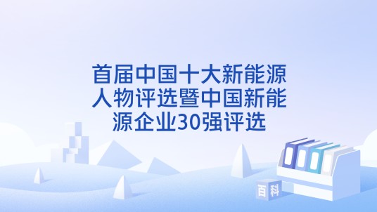 首届中国十大新能源人物评选暨中国新能源企业30强评选