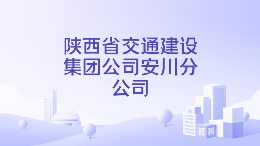 陕西省交通建设集团公司安川分公司