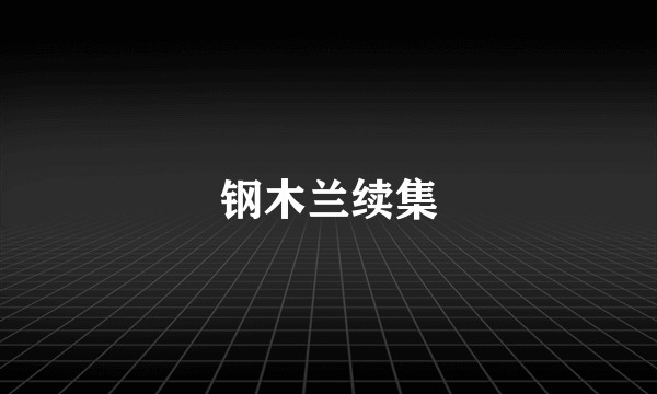 钢木兰续集