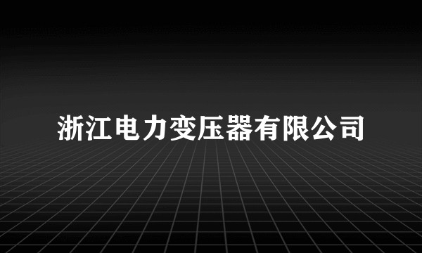 浙江电力变压器有限公司
