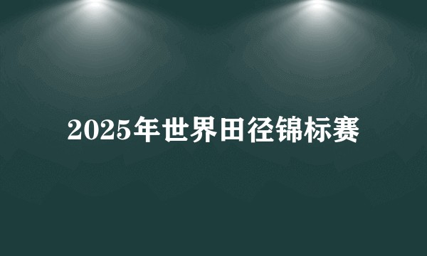 2025年世界田径锦标赛