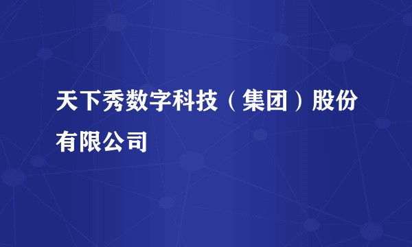天下秀数字科技（集团）股份有限公司
