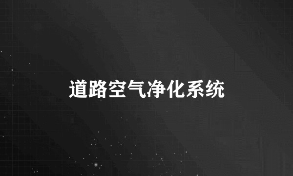 道路空气净化系统