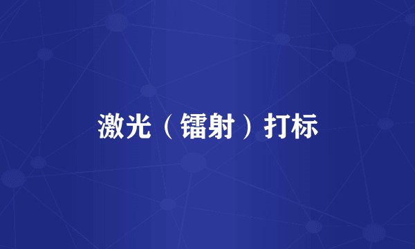 激光（镭射）打标