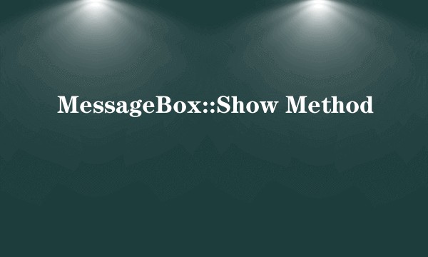 MessageBox::Show Method