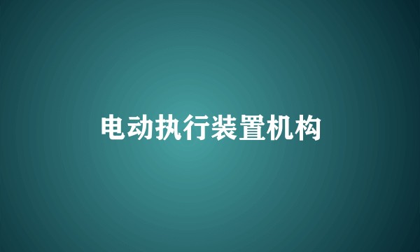 电动执行装置机构