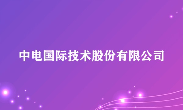 中电国际技术股份有限公司