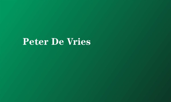Peter De Vries