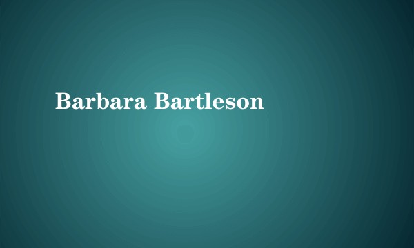 Barbara Bartleson