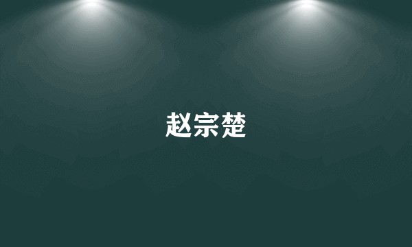 赵宗楚