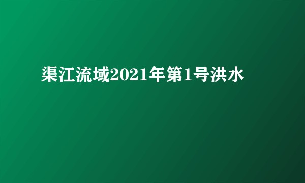 渠江流域2021年第1号洪水
