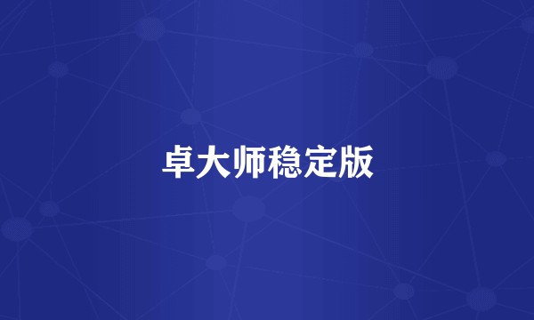 卓大师稳定版