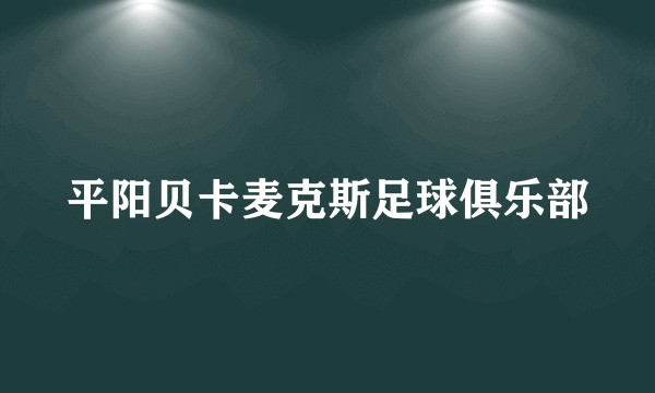平阳贝卡麦克斯足球俱乐部