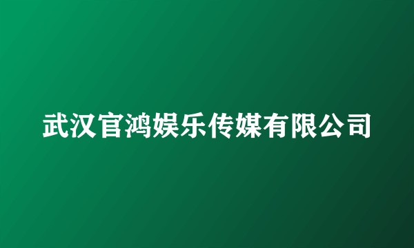 武汉官鸿娱乐传媒有限公司
