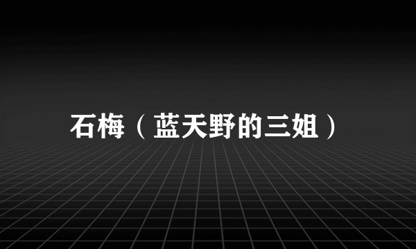 石梅（蓝天野的三姐）