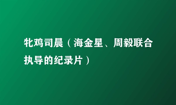 牝鸡司晨（海金星、周毅联合执导的纪录片）