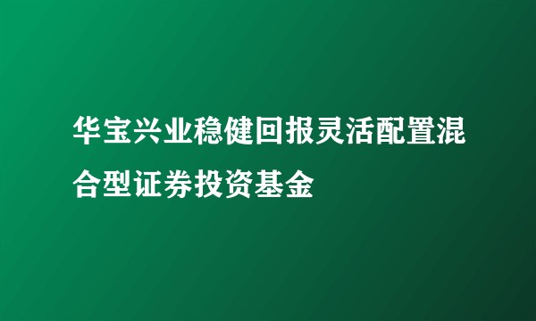 华宝兴业稳健回报灵活配置混合型证券投资基金