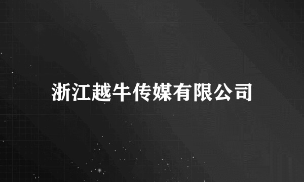 浙江越牛传媒有限公司