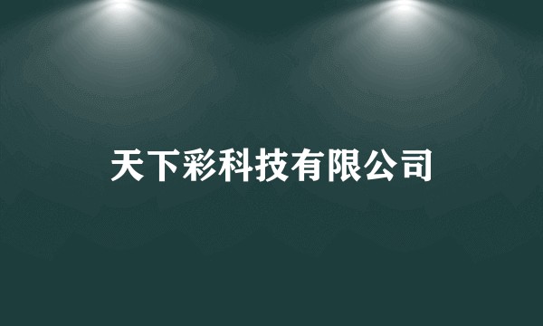 天下彩科技有限公司
