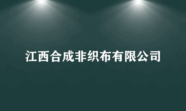 江西合成非织布有限公司