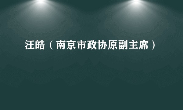 汪皓（南京市政协原副主席）