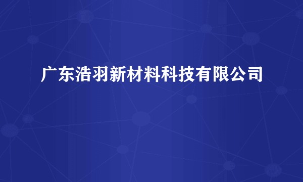 广东浩羽新材料科技有限公司