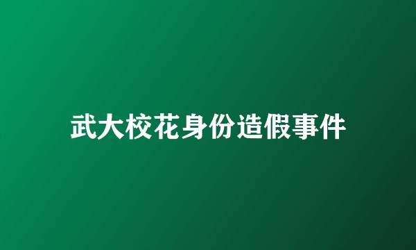 武大校花身份造假事件