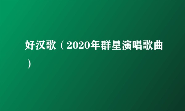 好汉歌（2020年群星演唱歌曲）