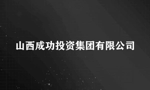 山西成功投资集团有限公司