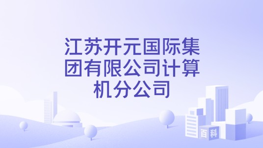 江苏开元国际集团有限公司计算机分公司