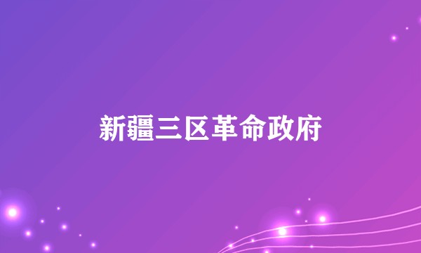 新疆三区革命政府