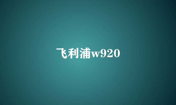 飞利浦w920